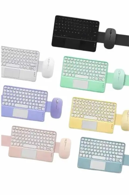 Bluetooth Touchpad Klavye Ultra İnce Taşınabilir Q Klavye