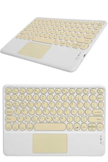 Bluetooth Touchpad Klavye Ultra İnce Taşınabilir Q Klavye