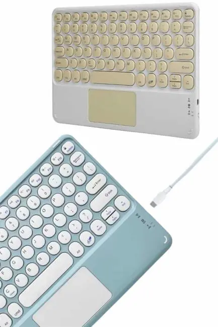 Bluetooth Touchpad Klavye Ultra İnce Taşınabilir Q Klavye