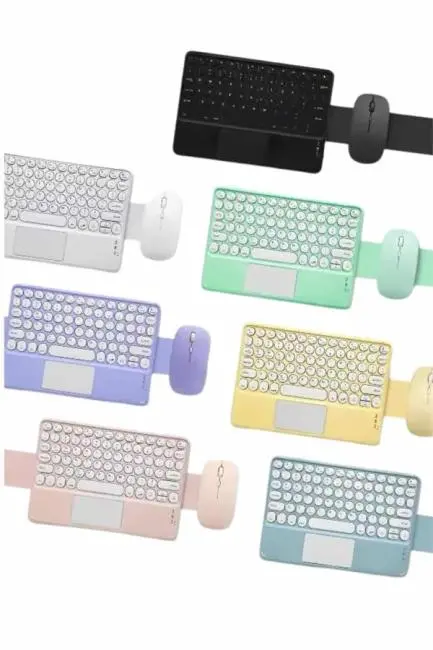 Bluetooth Touchpad Klavye Ultra İnce Taşınabilir Q Klavye