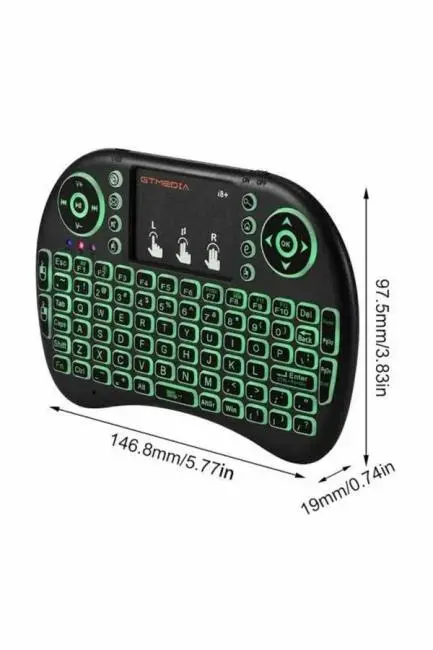 Kablosuz Türkçe Q Klavye RGB Işıklı Televizyon Ps3 Dokunmatik Mouse