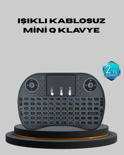 Aydınlatmalı Touchpad’li Q Klavye – Türkçe Karakterli USB Bağlantılı Numerik Tuş Takımı