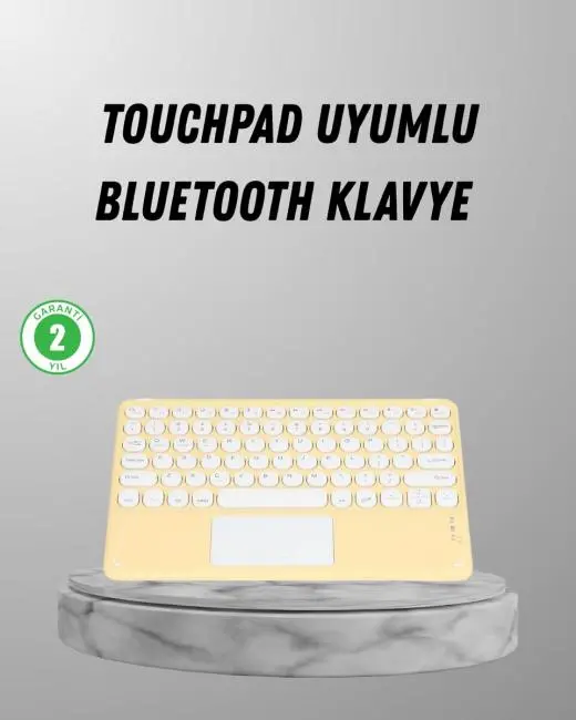 Bluetooth Klavye – Kablosuz Sessiz Tuşlu Android iOS Windows Uyumlu Kompakt Taşınabilir Tasarım