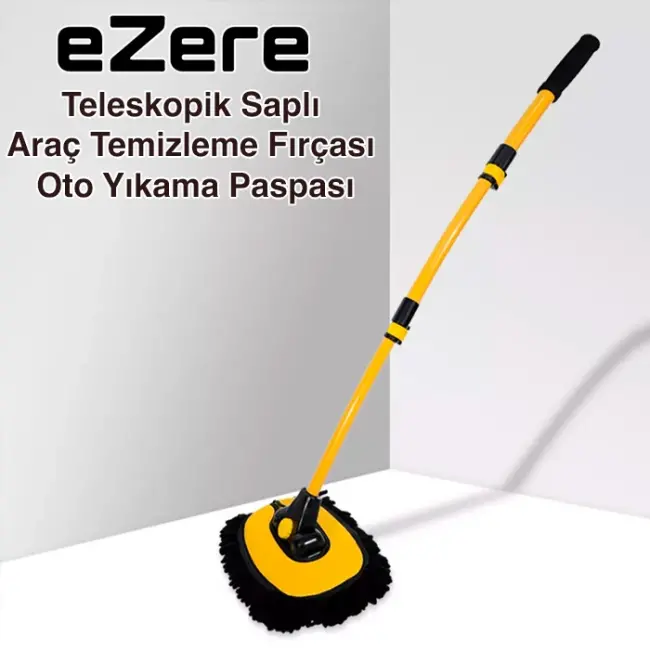 EZERE LS-426 Teleskopik Araç Temizleme Fırçası Oto Yıkama Paspası-(5775)
