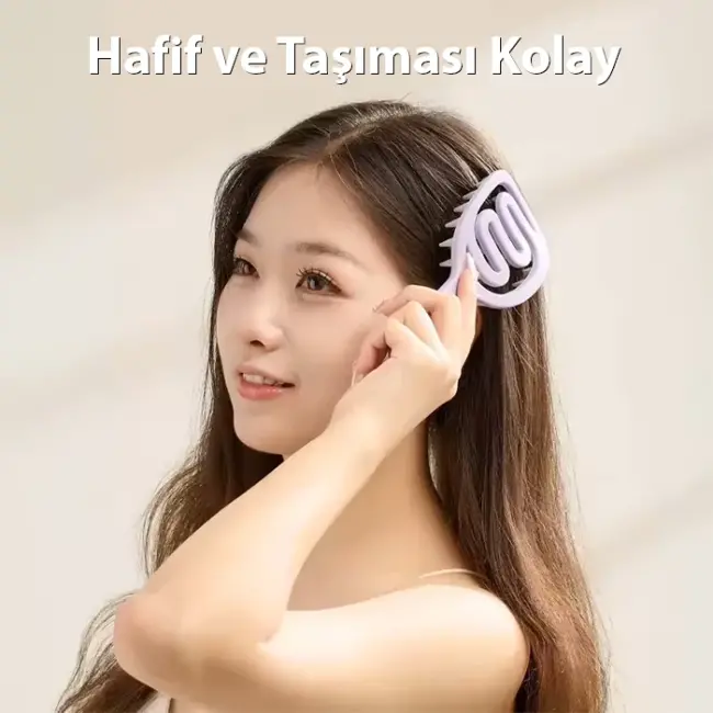 EZERE Tüm Saç Tipleri için Saç Derisi Masaj Ve Yumuşak Yıkama Tarağı-(5775)