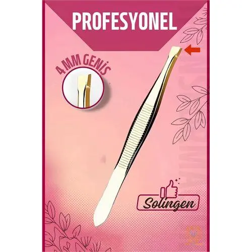Turk 4 mm Geniş Uçlu Cımbız Çelik Solingen Professional