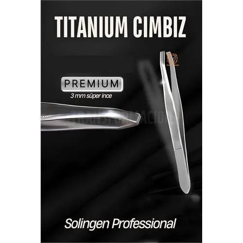 Turk 3 mm İnce Uçlu Cımbız Titanyum Çelik Solingen Professional