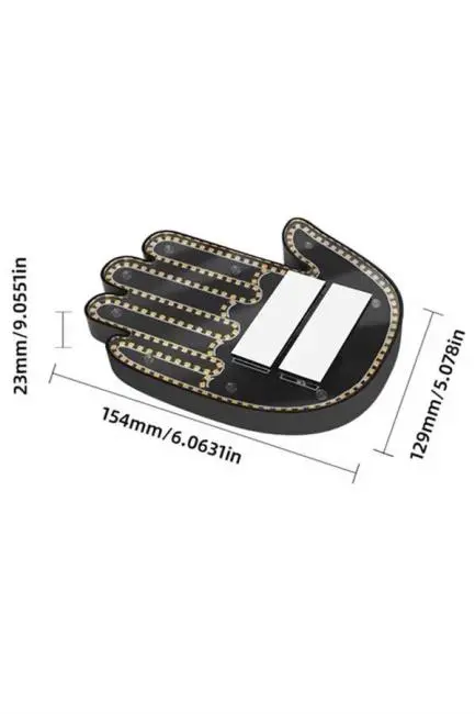 Led Işık El İşareti Araç Camı İçin Uzaktan Kumandalı