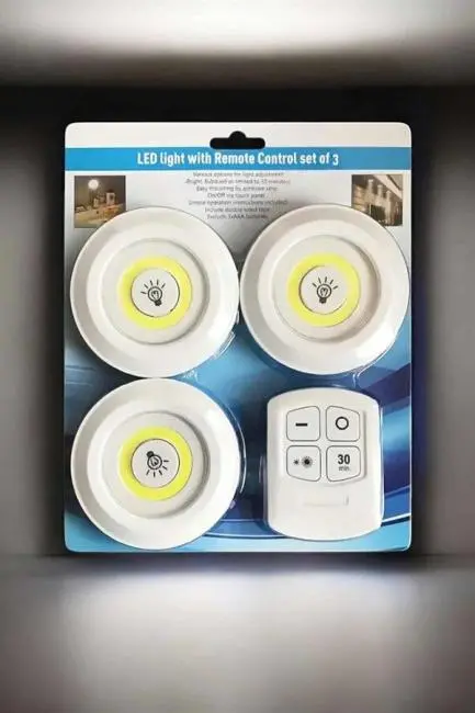 Mutfak Dolap Altı Işığı Uzaktan Kumandalı Yapışkanlı Kablosuz Pilli