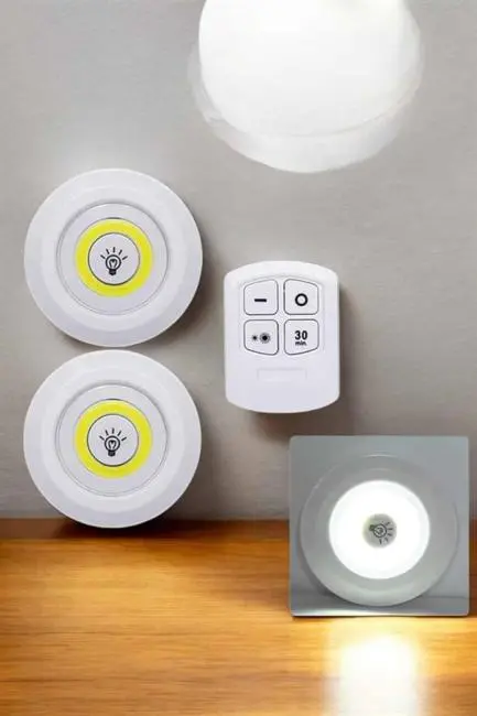 Mutfak Dolap Altı Işığı Uzaktan Kumandalı Yapışkanlı Kablosuz Pilli