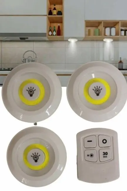 Kablosuz Pilli Işıldak  Masa Lambası Mutfak Tezgah Altı Banyo Dolabı Dolap İçi