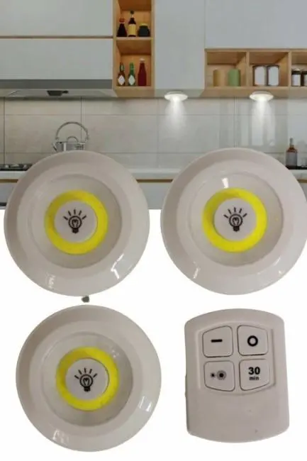 Kablosuz Pilli Işıldak  Masa Lambası Mutfak Tezgah Altı Banyo Dolabı Dolap İçi