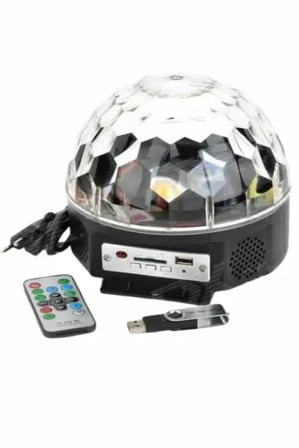 Disko Topu Renkli Işıklı Lazer Parti Bluetooth Bağlantılı Led Küre