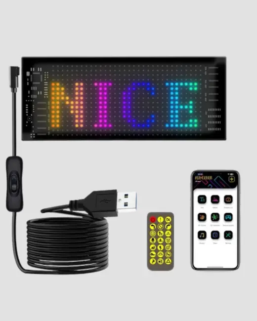 Akıllı LED Matrix Panel – USB Bağlantılı Kaydırmalı Yazı ve Animasyon Desteği