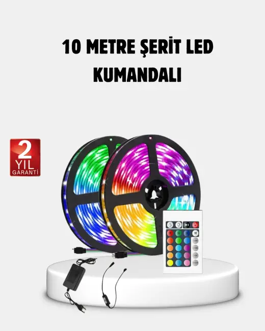 RGB Smart Şerit LED – TV Arkası ve Dekoratif Alanlar İçin Işık Şeridi