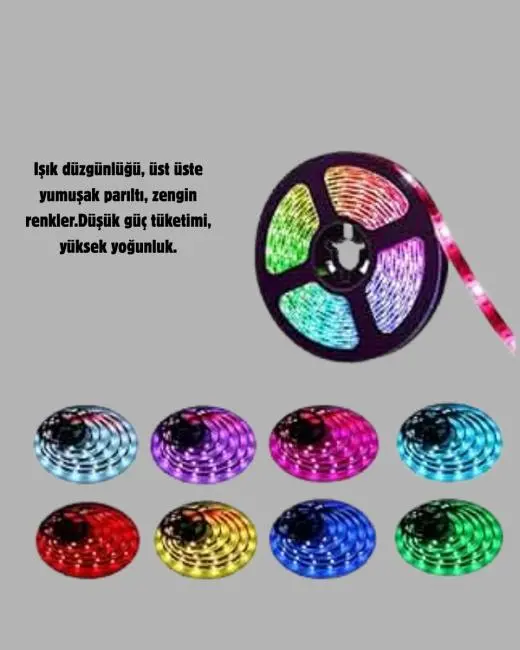 Renkli Smart LED Şerit – Suya Dayanıklı Esnek Enerji Tasarruflu