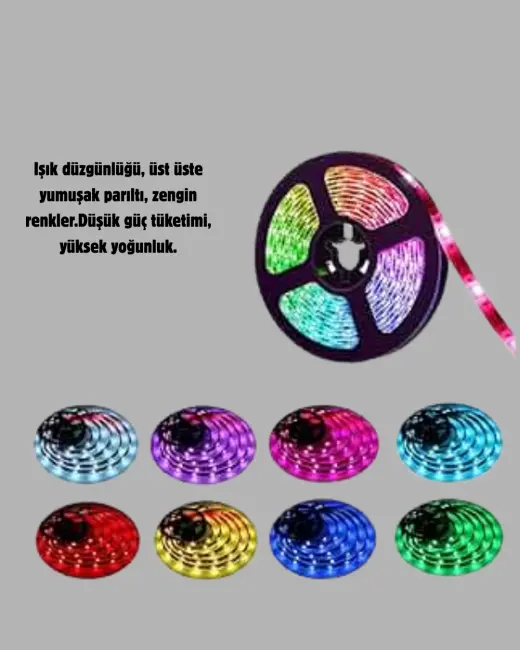 Smart Şerit LED Işık – Uzaktan Kumandalı USB Girişli Müzik Modlu