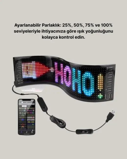 Gece Kullanıma Uygun  Pixel RGB LED Panel Estetik Atmosfer Işığı
