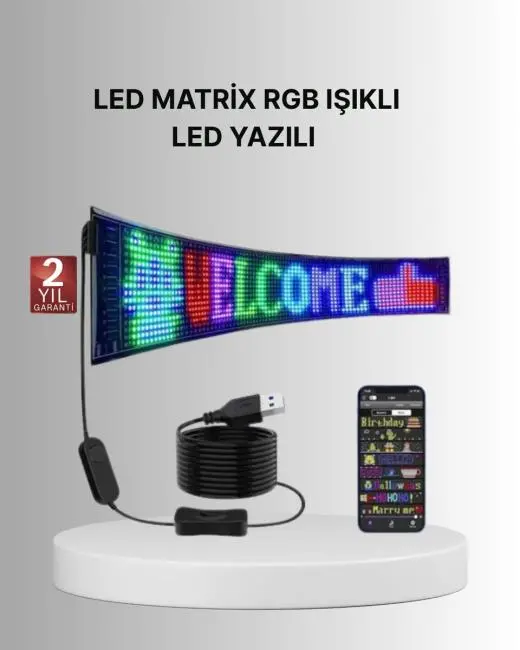 Gece Kullanıma Uygun  Pixel RGB LED Panel Estetik Atmosfer Işığı