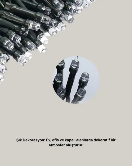 Uzun Ömürlü LED Teknolojili 10 Metre Şık Işıklı Süsleme Seti