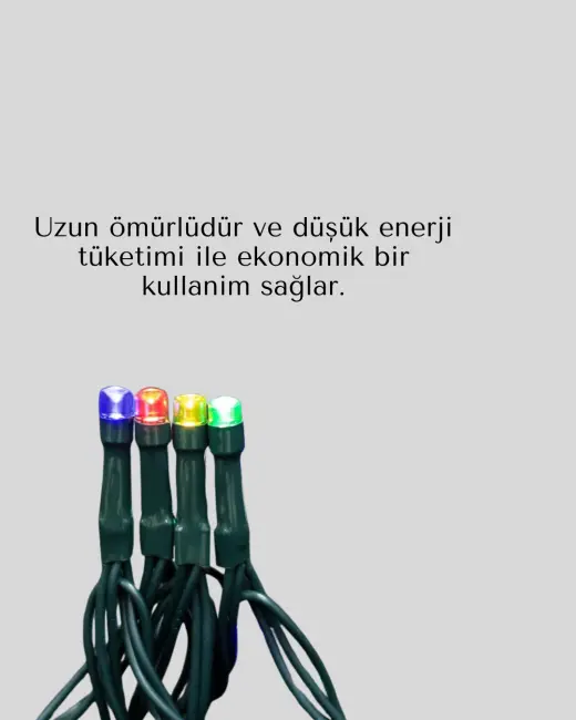 8 Modlu Zaman Ayarlı LED Perde Işık – Bahçe ve Balkon Dekorasyonu
