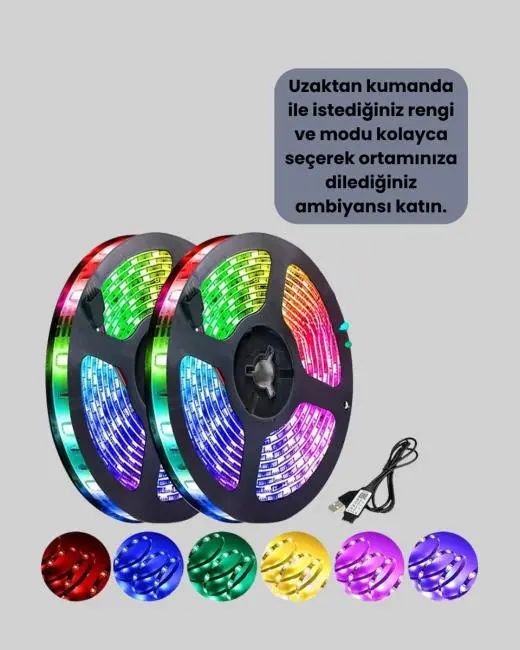 Enerji Tasarruflu RGB Şerit LED 5 Metre