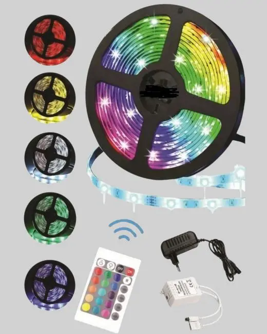 Kumandalı 5 Metre Şerit LED Dekoratif Aydınlatma