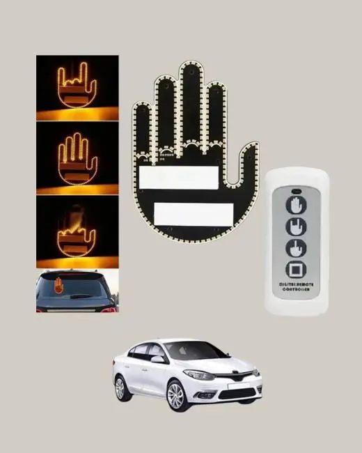 A Kalite Uzaktan Kumandalı LED Park Uyarı Işığı El Figürlü Model