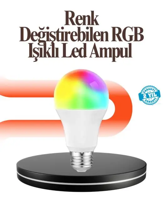 Renk Değiştiren RGB LED Ampul 16 Renk Uzaktan Kumandalı 2025 Model