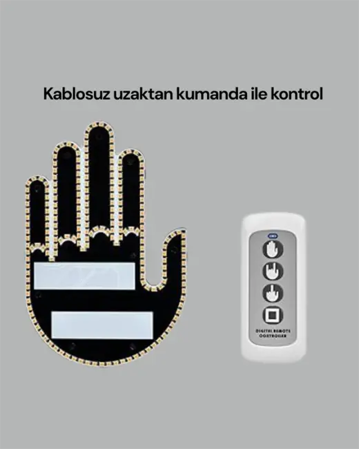 Yüksek Görünürlüklü Otomobil Jest Işığı – 3 Modlu LED Arka Cam Aksesuarı Pratik ve Eğlenceli