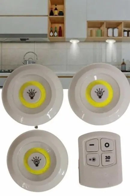 Kablosuz Pilli Işıldak  Masa Lambası Mutfak Tezgah Altı Banyo Dolabı Dolap İçi