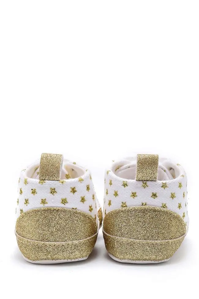 First Step Simli Yıldızlı Patik - Altın 12-16 Ay / No.19