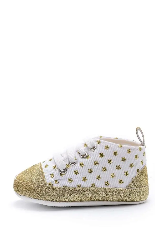 First Step Simli Yıldızlı Patik - Altın 12-16 Ay / No.19