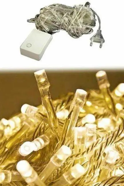 Dekoratif Peri Led 100 Ledli Gün Işığı Pilli 10 Metre Gün Işığı