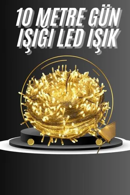 Dış Mekan Led Aydınlatma 10 Metre Gün Işığı Led Işık Pilli