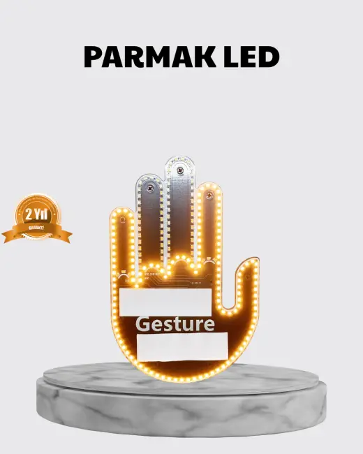 176 LED’li Amber Trafik Uyumlu Sinyal Işığı – El Hareketiyle Kontrol