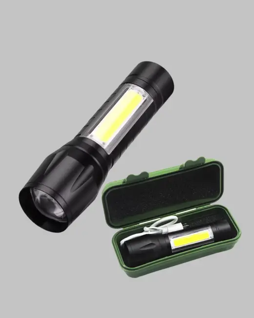 Ultra Dayanıklı 4 Mod Şarjlı Işıldak | Suya ve Darbeye Dayanıklı | 100.000 Saat LED Ömrü