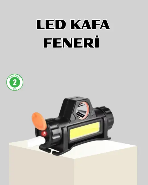 Kamp ve Doğa İçin Şarjlı LED Baş Feneri – Mıknatıslı Su Geçirmez