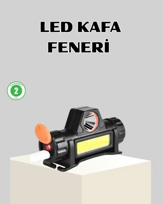 Kamp ve Doğa İçin Şarjlı LED Baş Feneri – Mıknatıslı Su Geçirmez