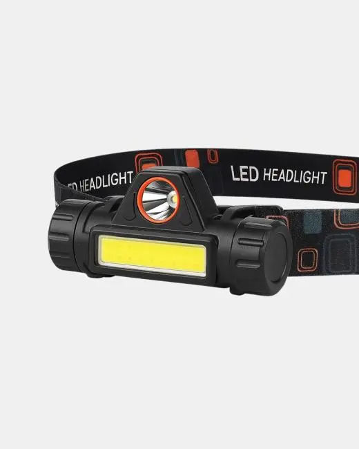 Şarjlı LED Kafa Feneri – Çift Fonksiyonlu 200LM Işık Gücü IP44 Suya Dayanıklı