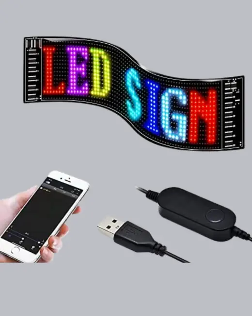 RGB LED Panel – Çok Renkli Kumandalı USB Bağlantılı Yazı ve GIF Gösterimli Akıllı Lamba