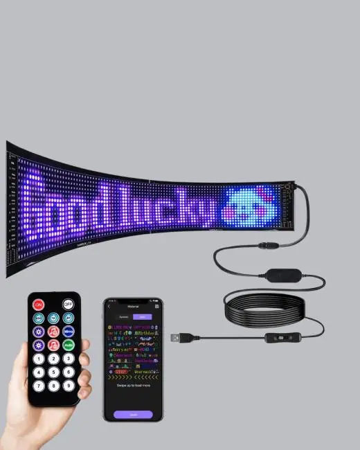RGB LED Panel – Mobil Uyumlu Yazı ve GIF Destekli USB Bağlantılı Dekoratif Ekran