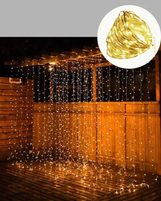 Dekoratif 3x3 LED Perde Işık Şelale Tasarım Enerji Tasarruflu