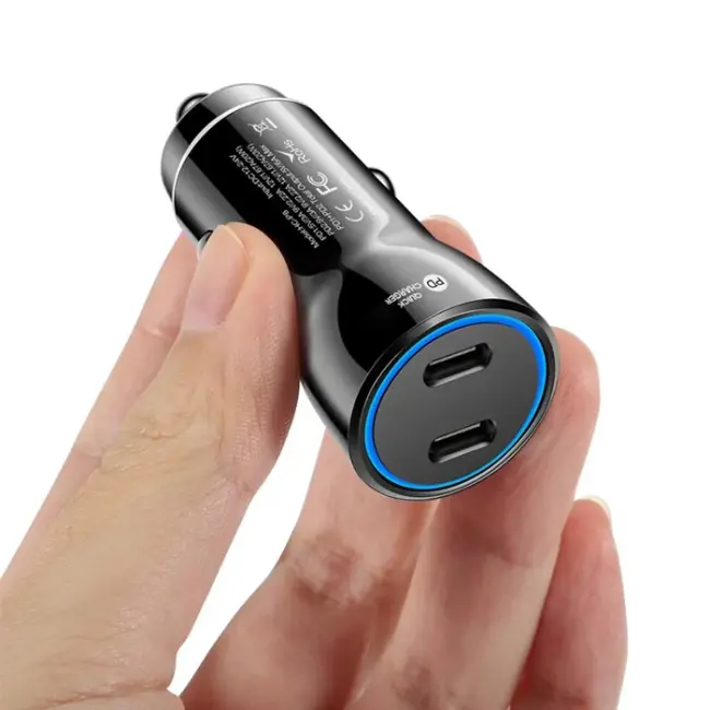 ALLY 60W 2 Type-c Çıkışlı Araç İçi Çakmaklık Hızlı Şarj Başlığı-(5775)