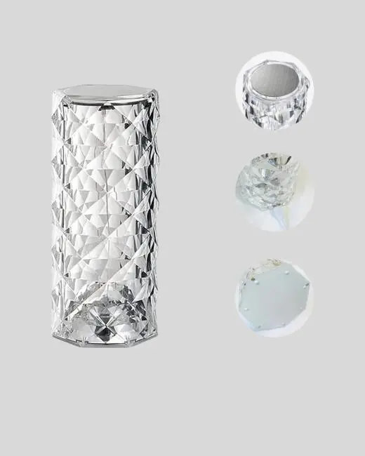 Kristal RGB LED’li Kumandalı Masa ve Gece Lambası – Renkli Işık Modlarıyla Şık Dekoratif Aydınlatma