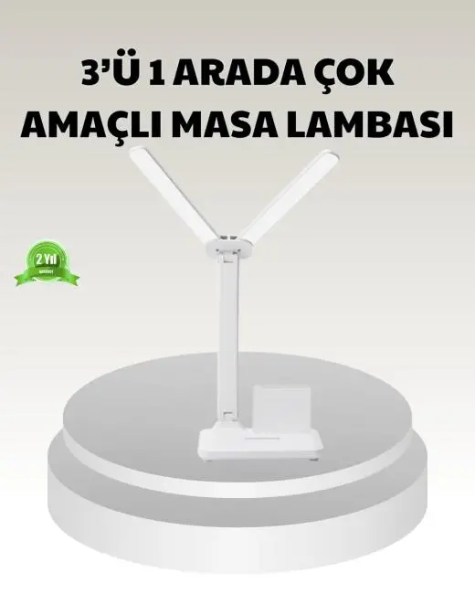 LED Işıklı Masa Lambası – Göz Yormayan Kısılabilir ve Esnek Başlıklı