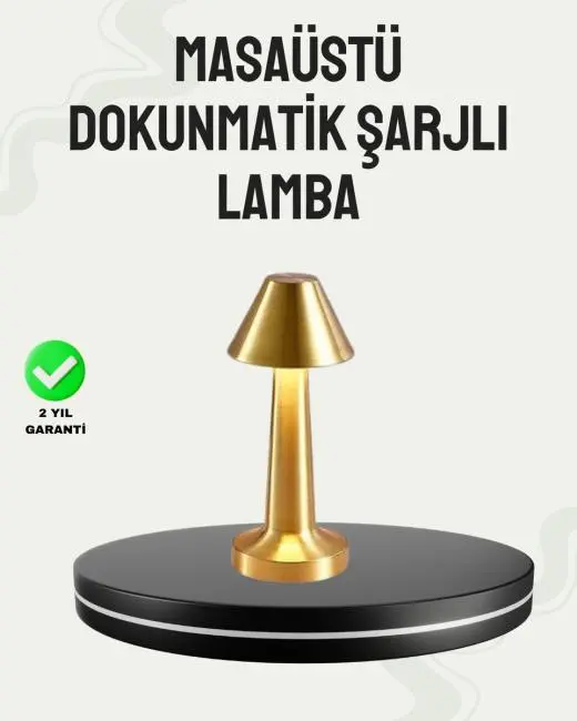 Kablosuz LED Masa Lambası 1800mAh 3 Renk Aydınlatma Dokunmatik