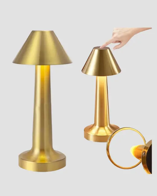 Şarjlı Masa Lambası 3 Işık Modu Kademesiz Karartma Metal Gövde