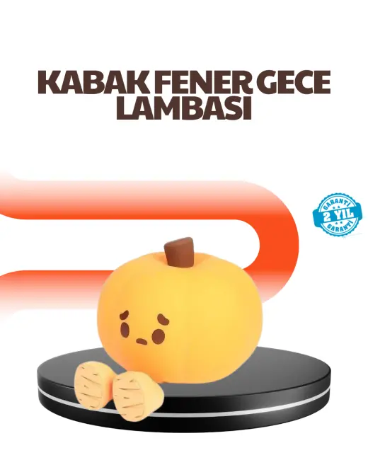 Dekoratif Pumpkin Gece Lambası Şarjlı Dokunmatik LED Işık
