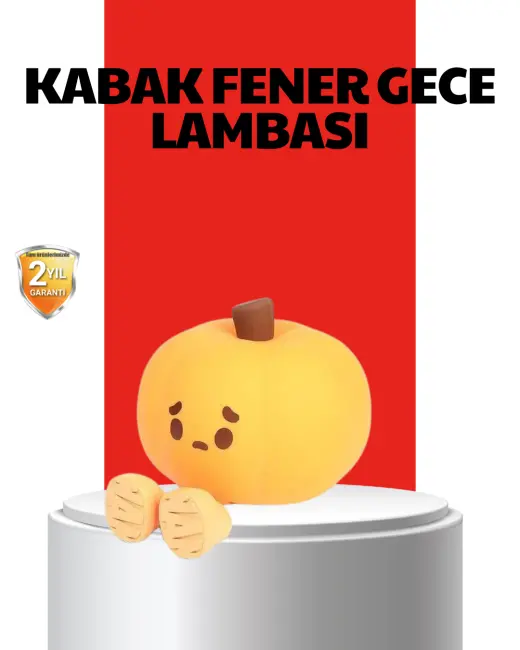 Pumpkin LED Night Light Dokunmatik Şarjlı Silikon Gece Lambası